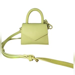 Steve Madden Girl micro crossbody purse detachable strap in green nwot